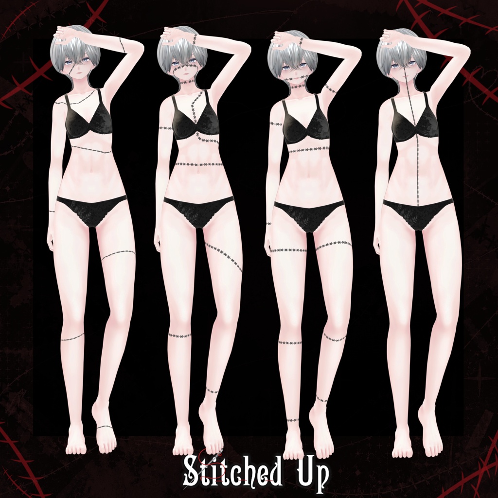 Stitched Up Texture (v1.1) 【 4 Avatars 】