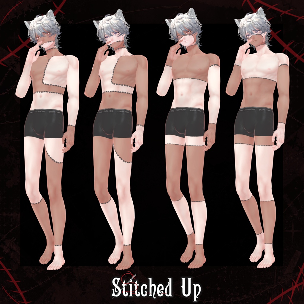 Stitched Up Texture (v1.1) 【 4 Avatars 】