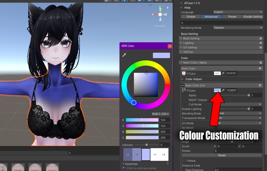 De-Coloured Arms, Legs, and Tail Uruki Texture (ウルキ)