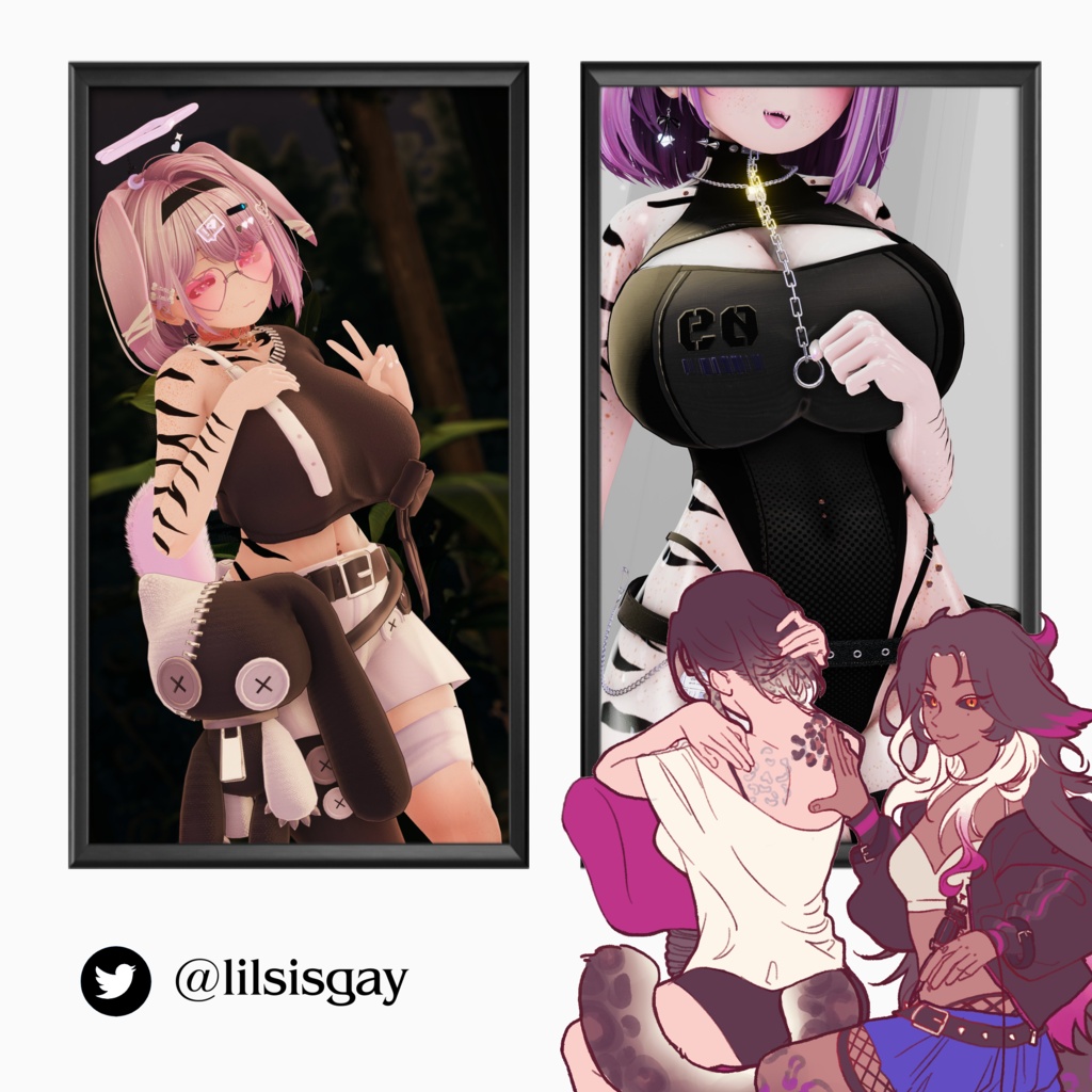 Stripes and Spots (v1.1) 【26 Avatars】