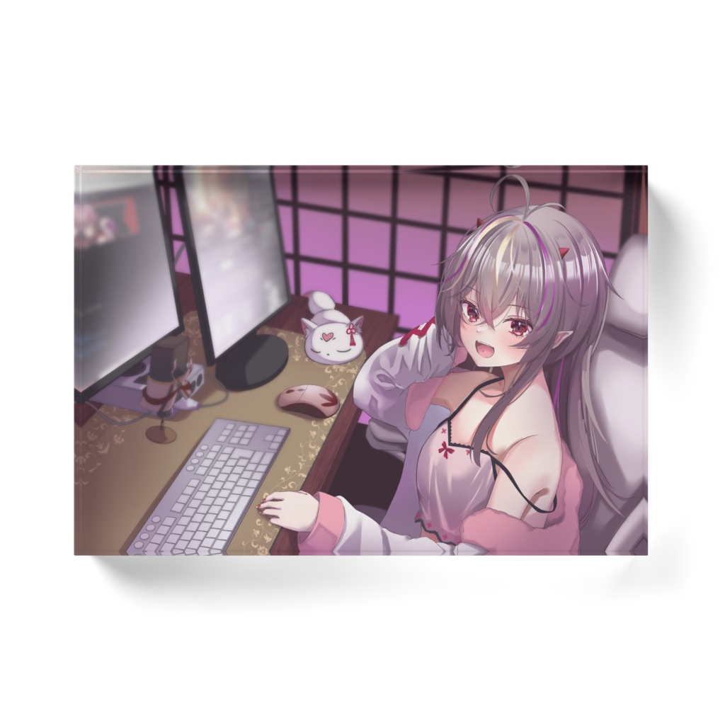 メラアカルデビュー1年半記念アクリルブロック