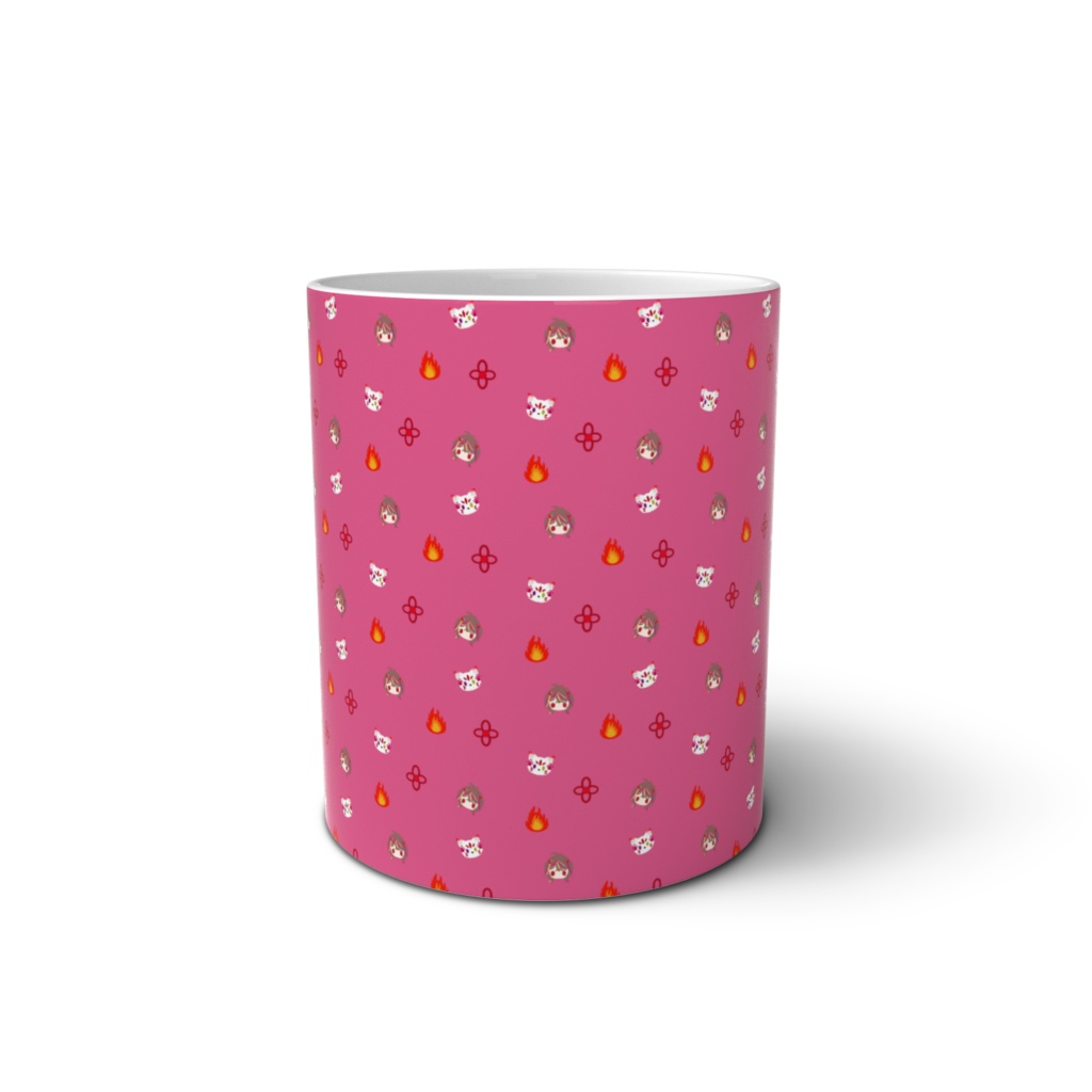 メラアカルパターンマグカップ