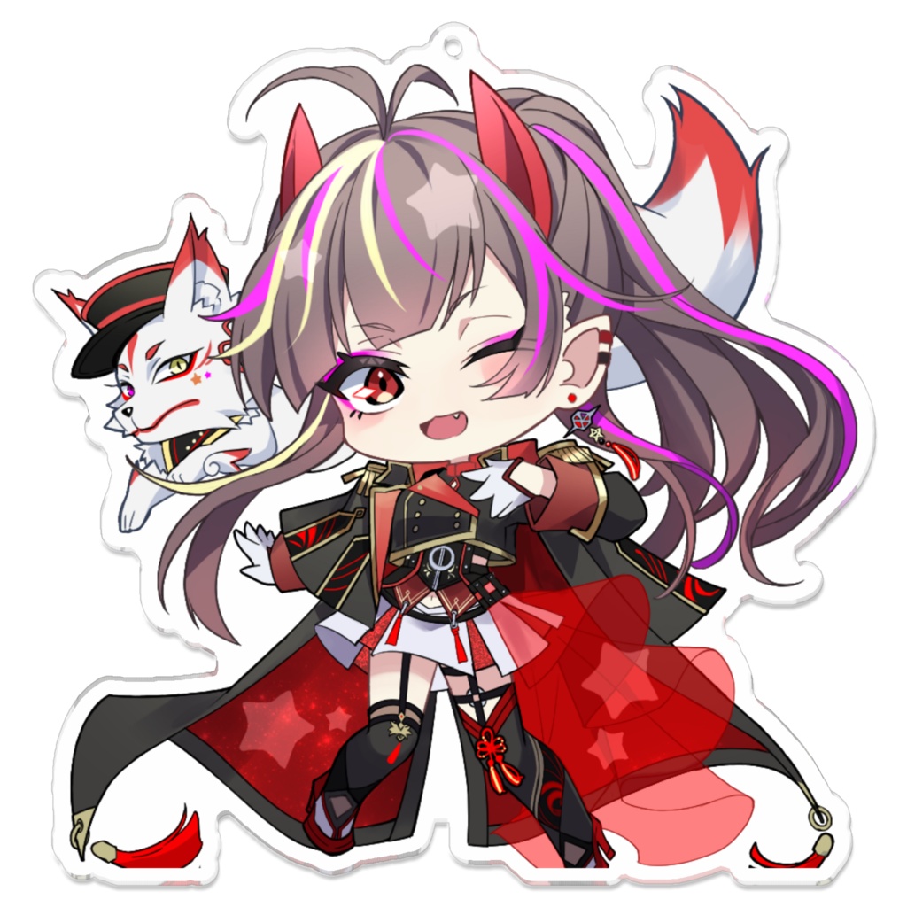 メラアカル　デフォルメ　アクリルキーホルダー