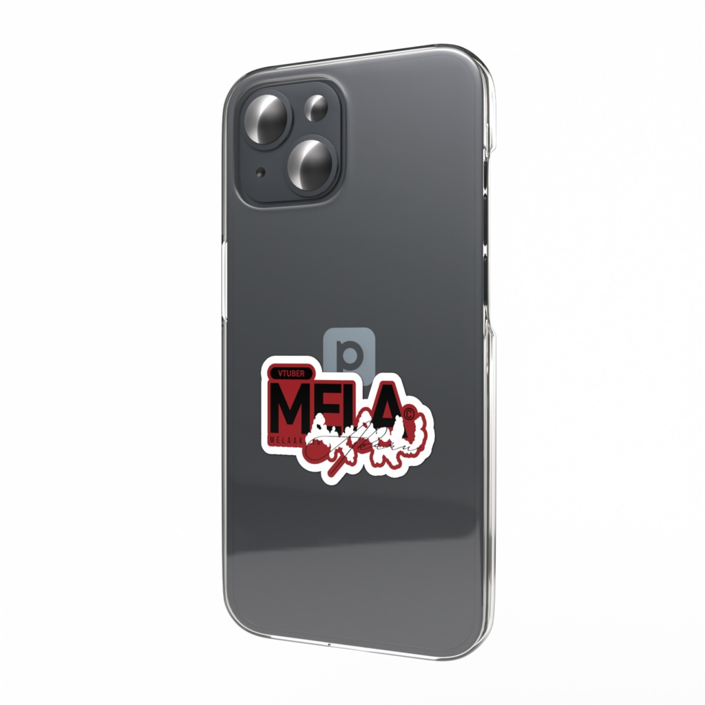 メラアカル　3年半記念　スマホステッカー　赤×黒