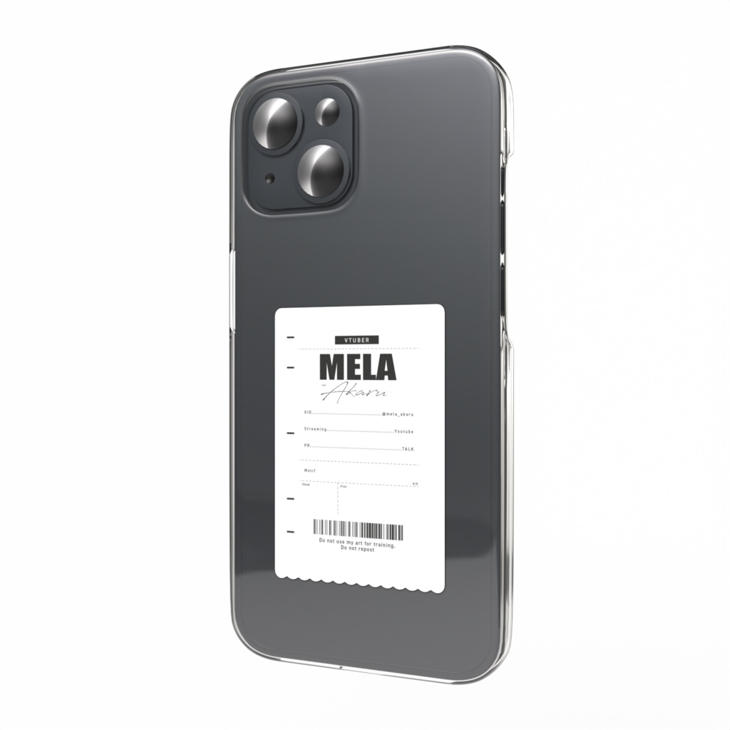 メラアカル　3年半記念　スマホステッカー　白