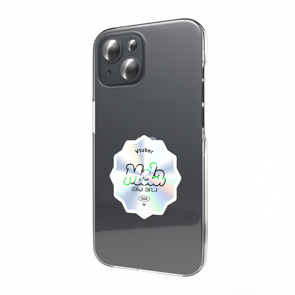 メラアカル　3年半記念　スマホステッカー　つやっとした色