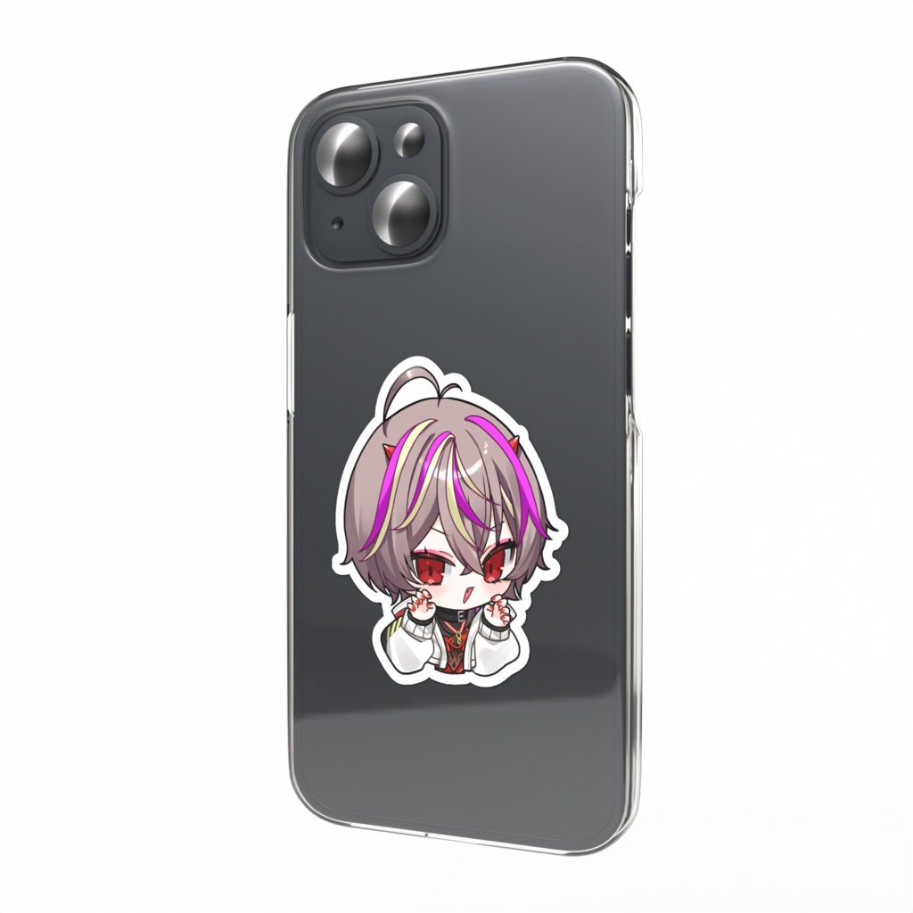 メラアカル　3年半記念　スマホステッカー　いたずらなメラ