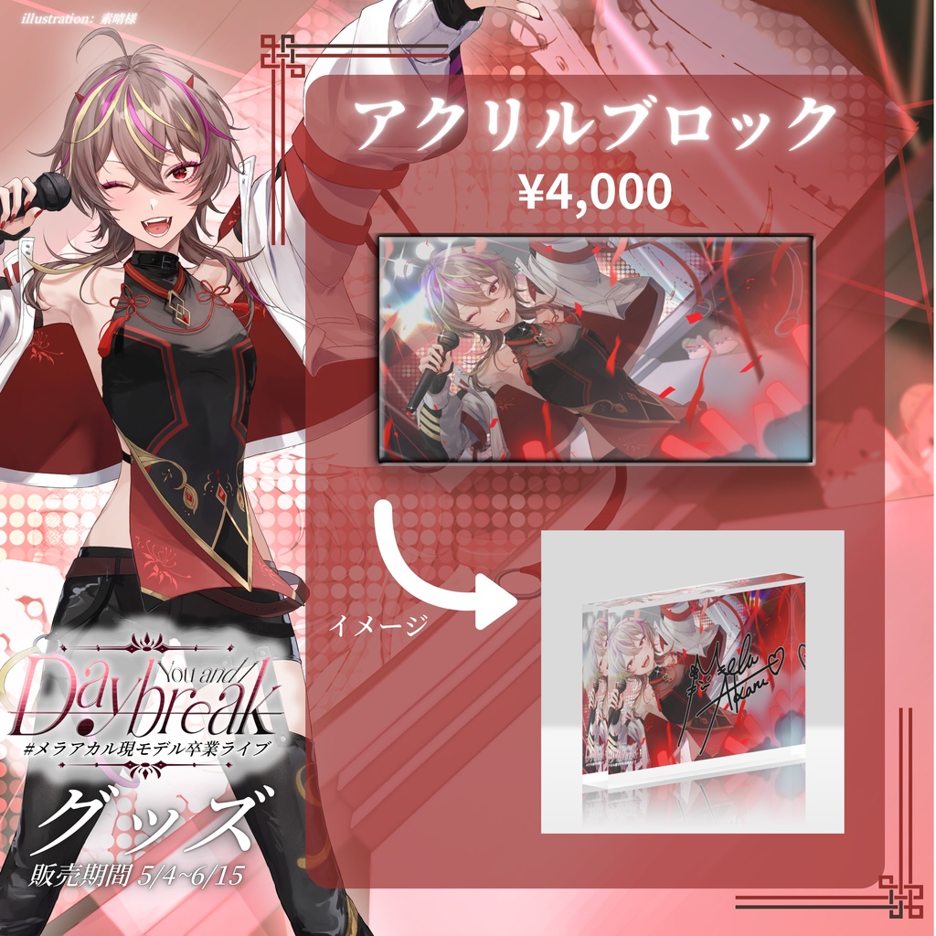 メラ・アカル 現モデル卒業ライブ 記念グッズ