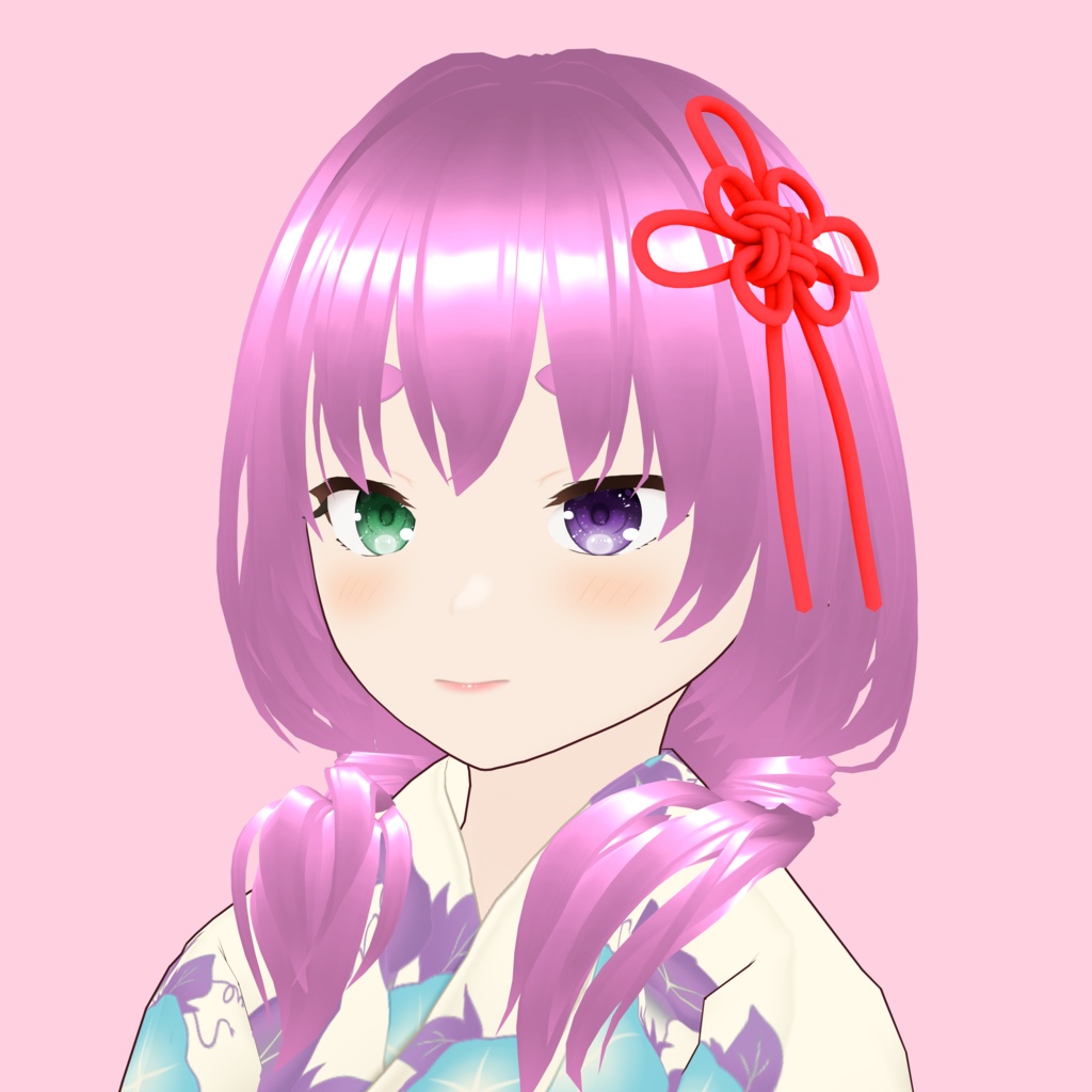 【VRoid Avatar】(female) momo_uduka_yukata 兎束 もも(浴衣)