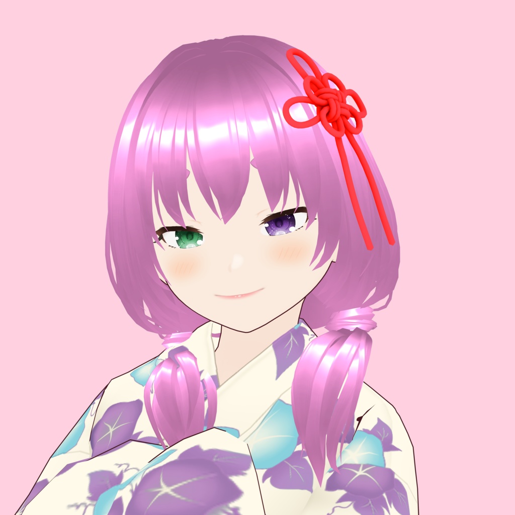 【VRoid Avatar】(female) momo_uduka_yukata 兎束 もも(浴衣)