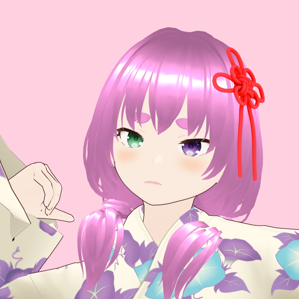 【VRoid Avatar】(female) momo_uduka_yukata 兎束 もも(浴衣)