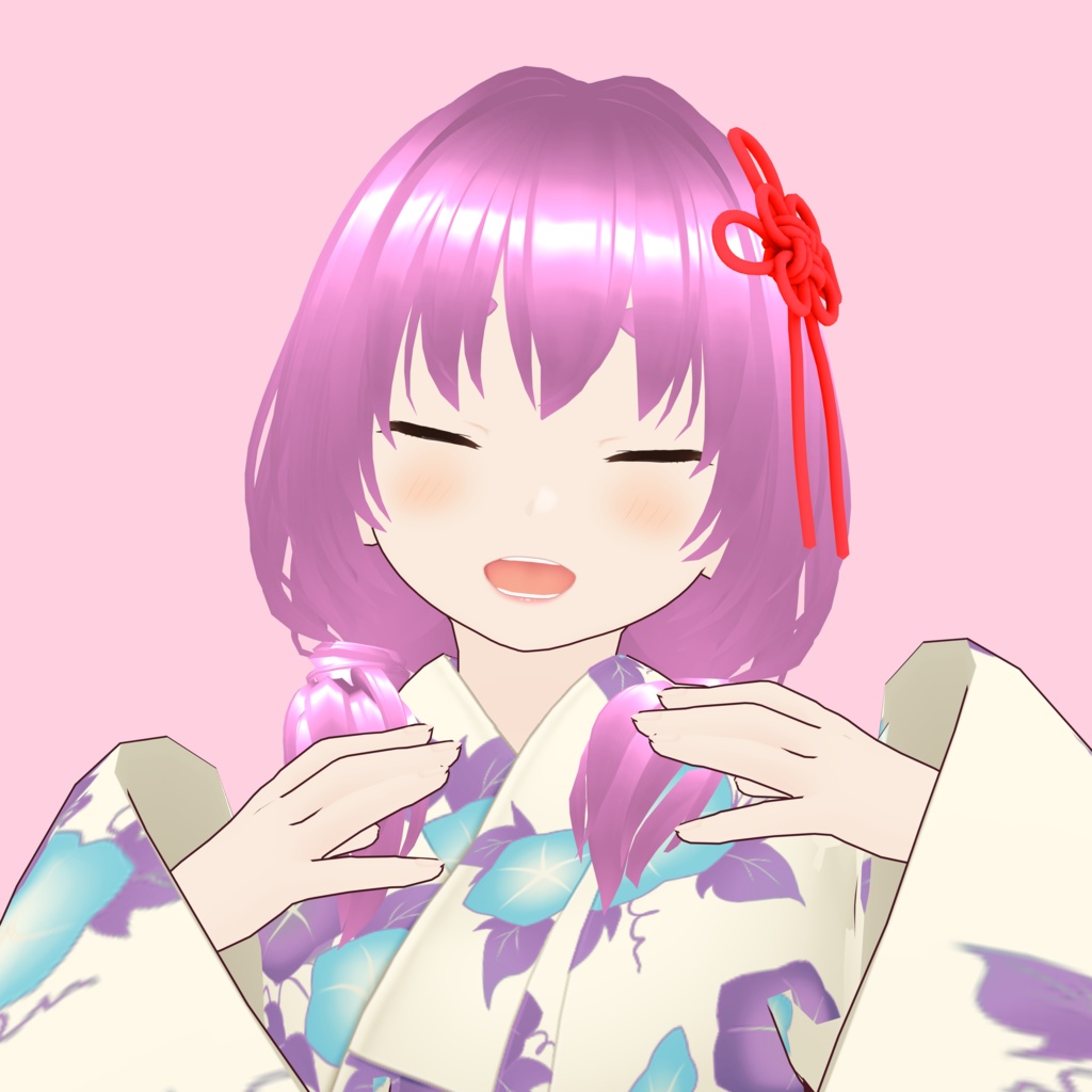 【VRoid Avatar】(female) momo_uduka_yukata 兎束 もも(浴衣)