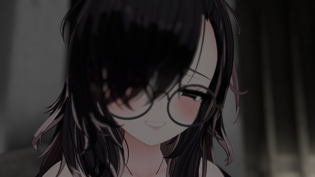 【VRC想定】うさんくさいおしゃれ丸眼鏡【ラウンド型】