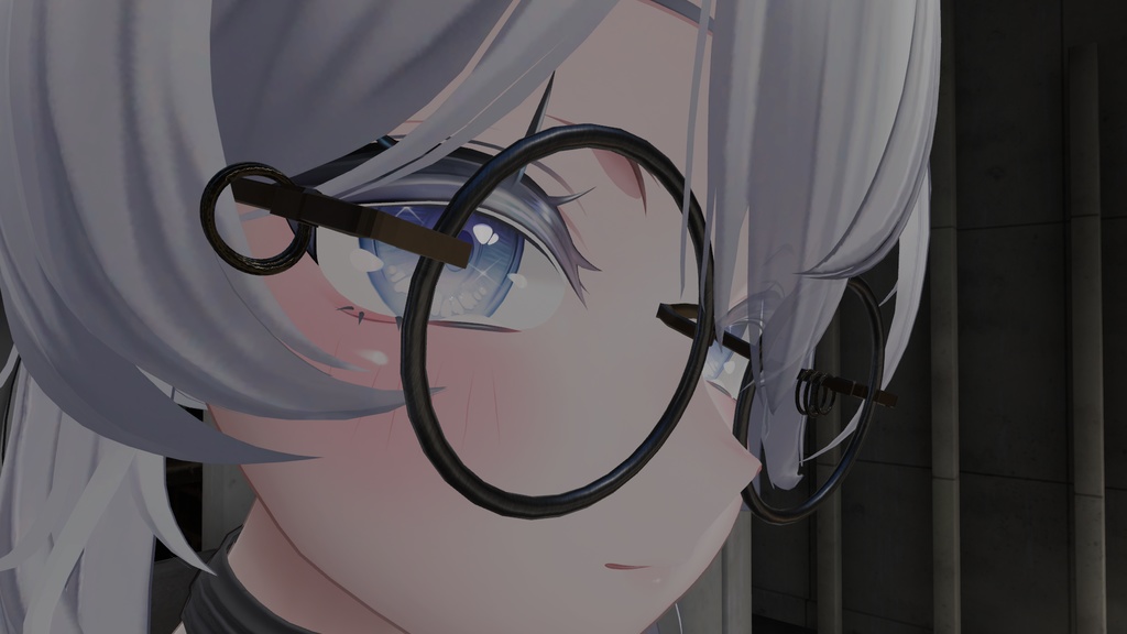 【VRC想定】うさんくさいおしゃれ丸眼鏡【ラウンド型】