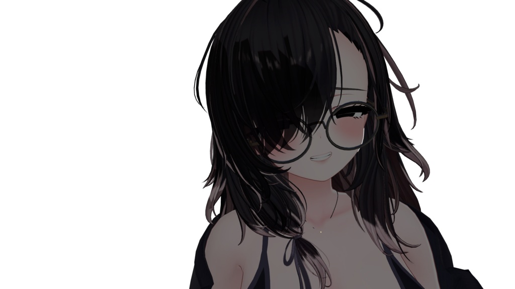 【VRC想定】うさんくさいおしゃれ丸眼鏡【ラウンド型】