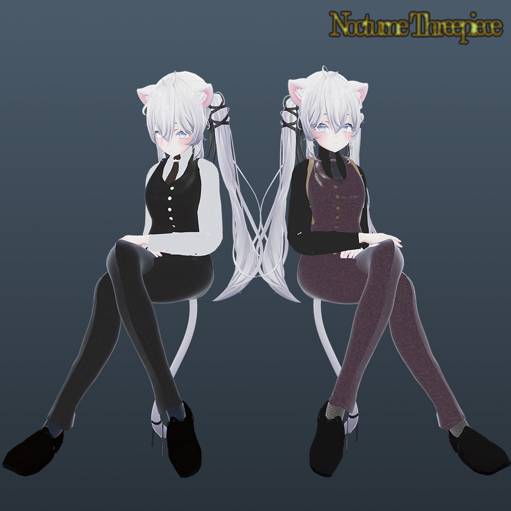 【VRC想定衣装】Tailored Boyish-Nocturne Threepiece