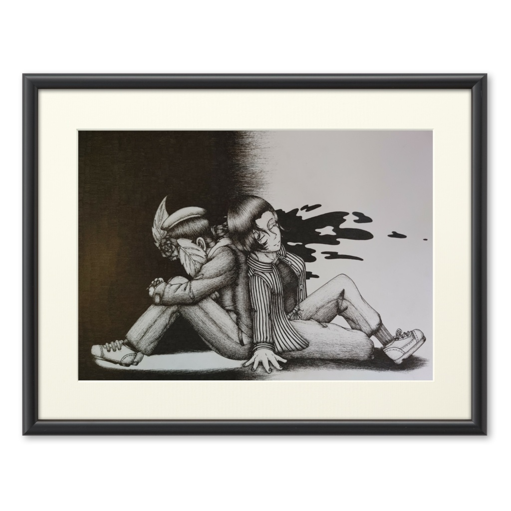 「ひとりぼっち?」複製画