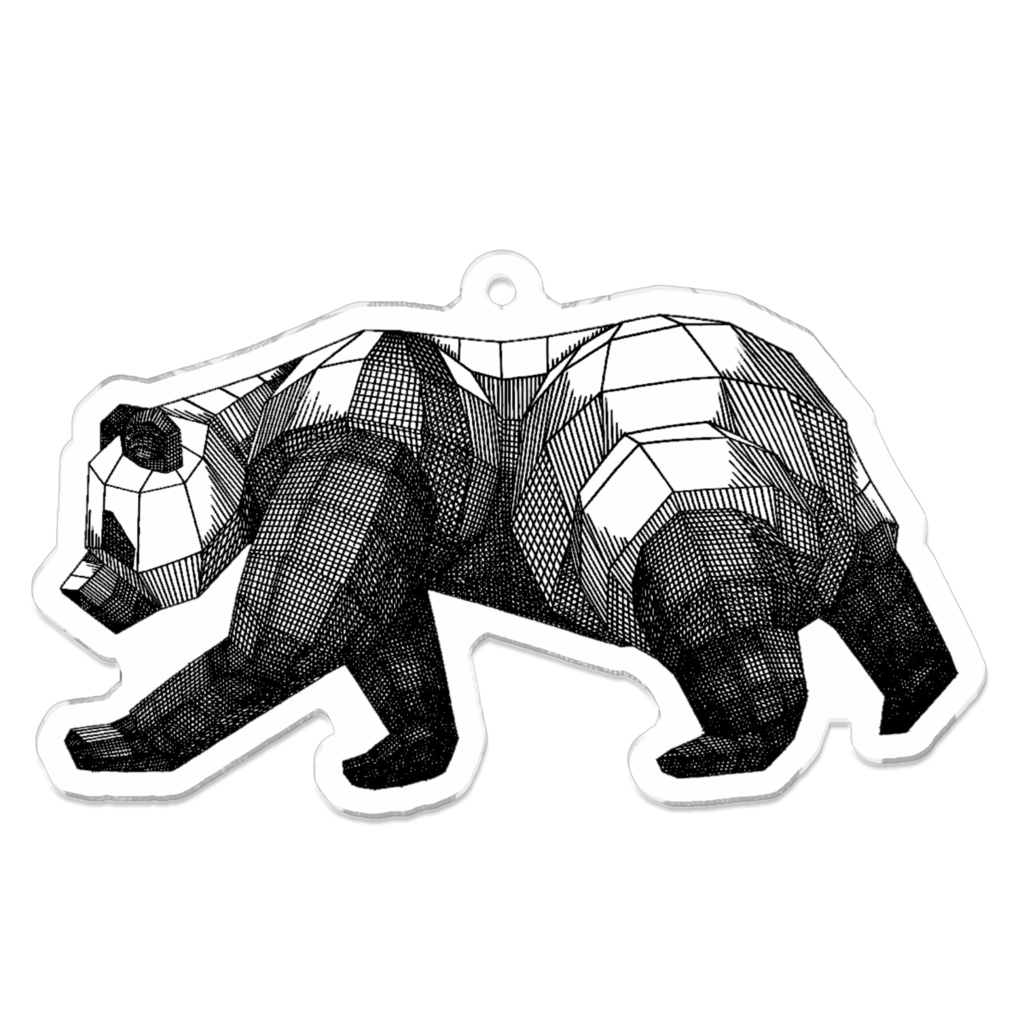 【カケル・ポリゴン】パンダ 70×70mm