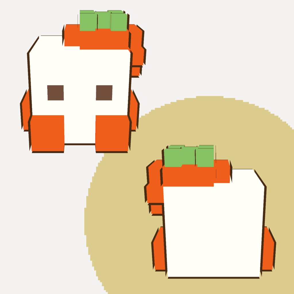 【VRChatアバター】ボクセルにんじんイエティ