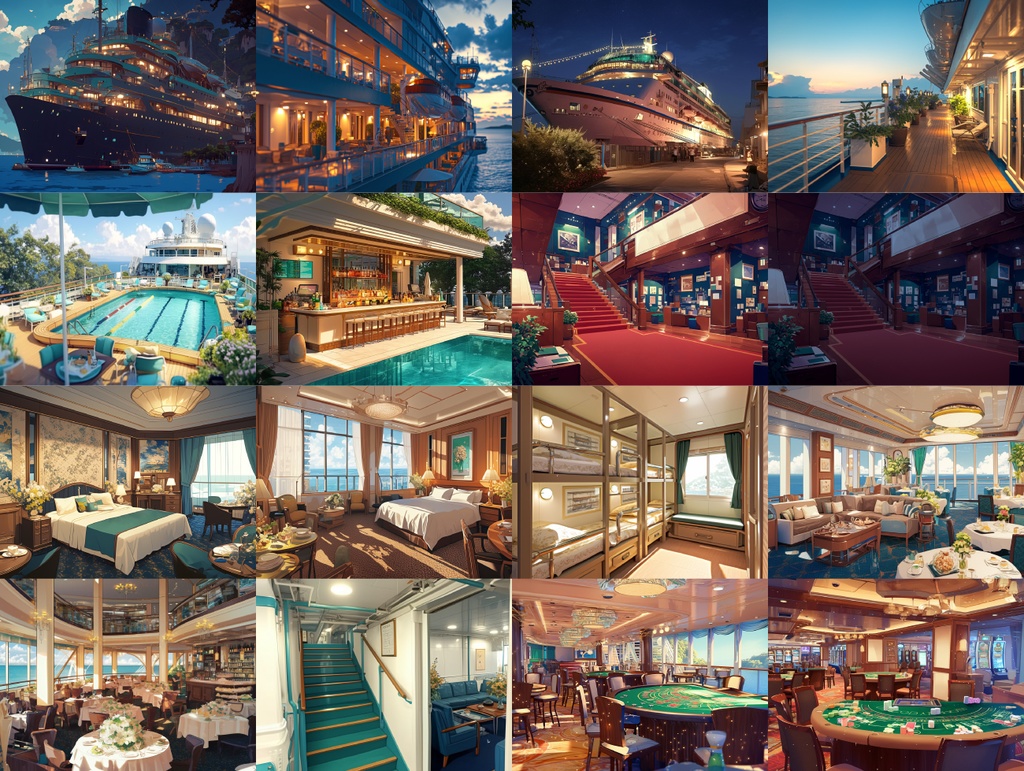 【TRPG背景素材】豪華客船 45枚パック