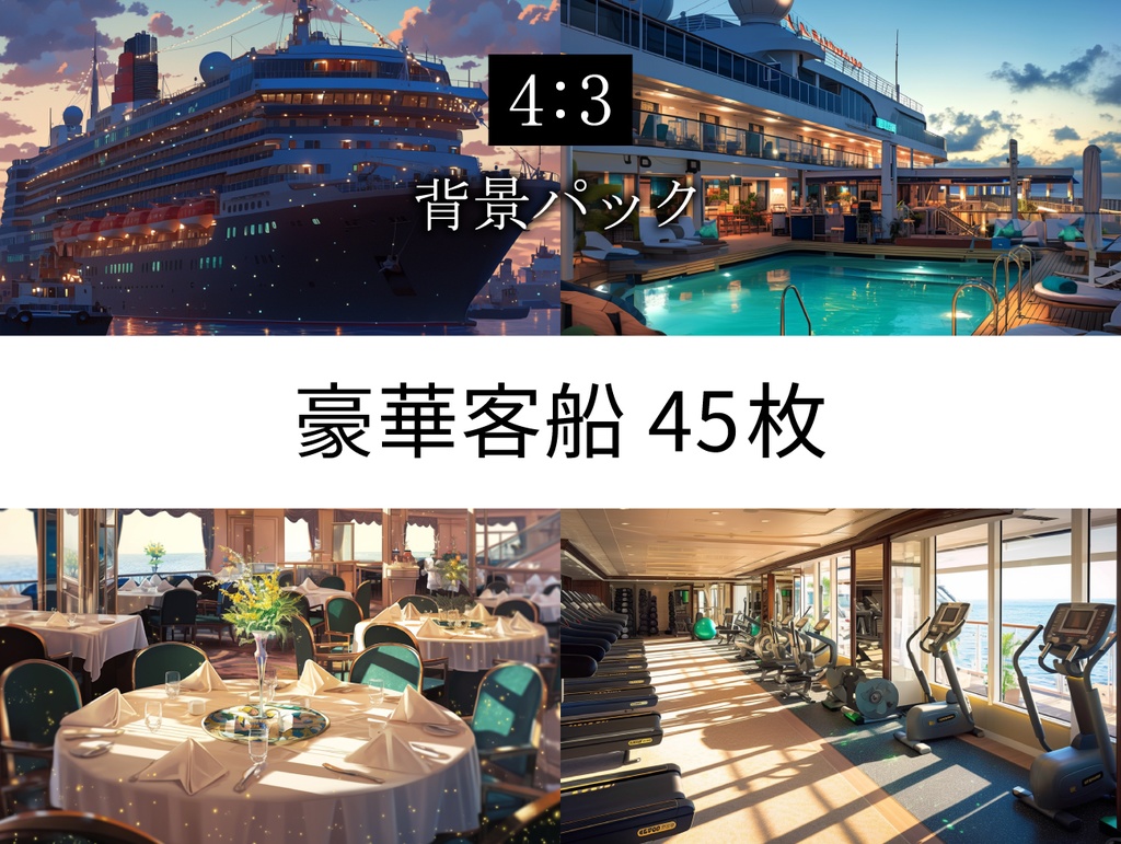 【TRPG背景素材】豪華客船 45枚パック