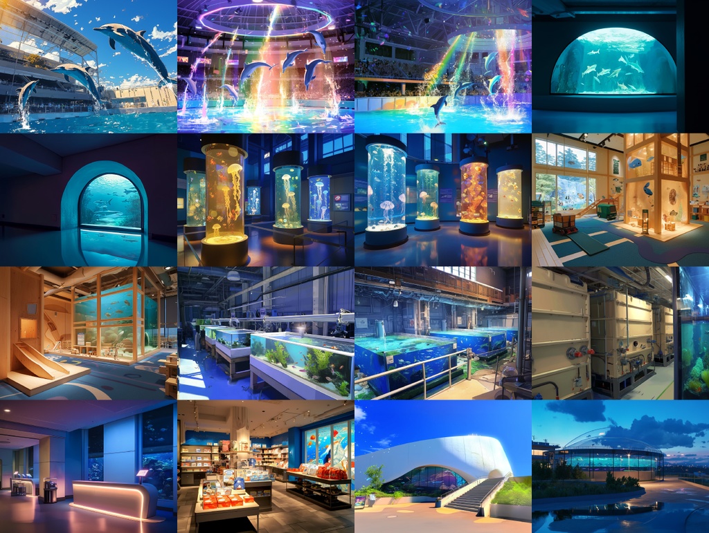 【TRPG背景素材】水族館 50枚パック