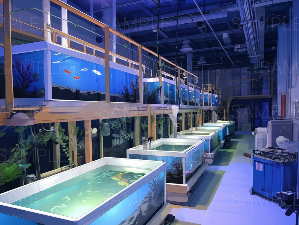 【TRPG背景素材】水族館 50枚パック