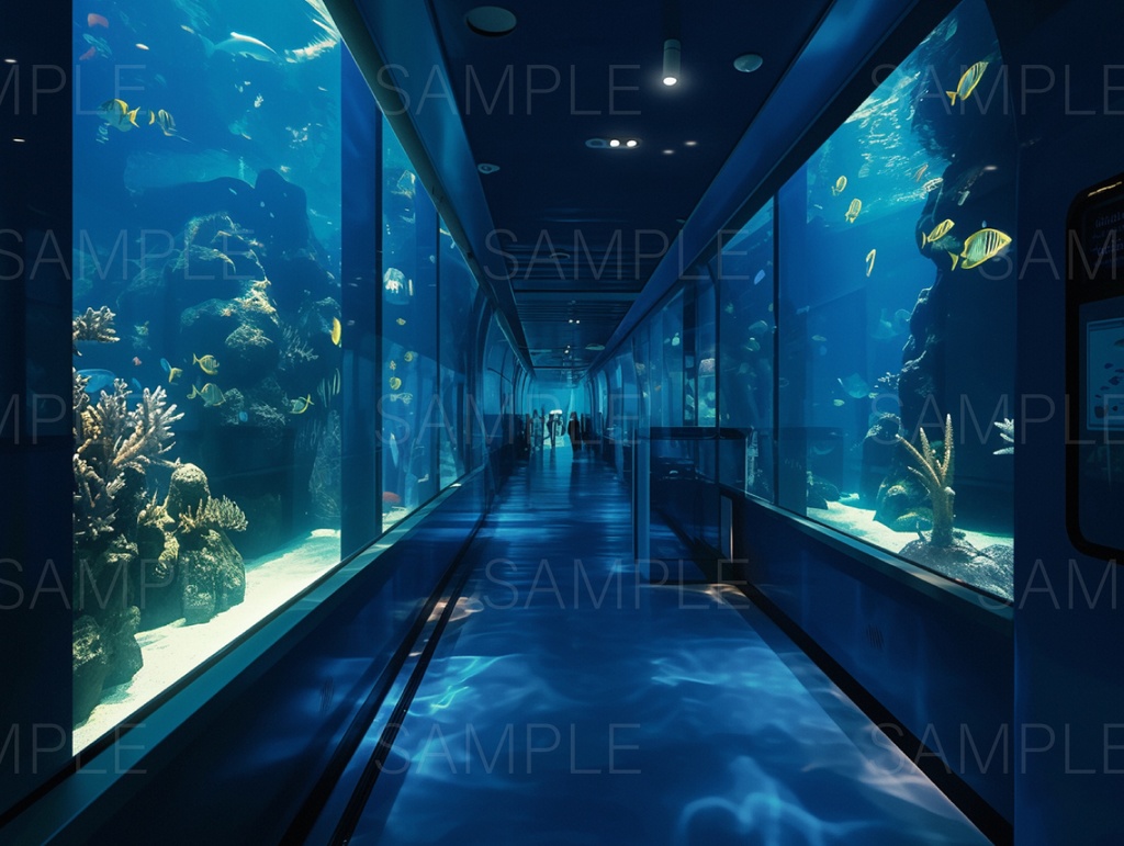 【TRPG背景素材】水族館 50枚パック