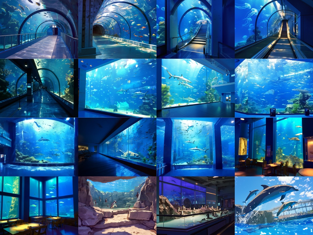 【TRPG背景素材】水族館 50枚パック