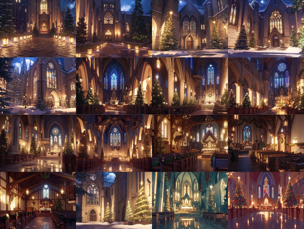 【TRPG背景素材】教会 クリスマス ver. 20枚パック