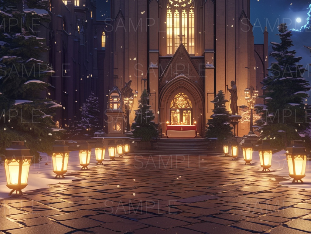【TRPG背景素材】教会 クリスマス ver. 20枚パック