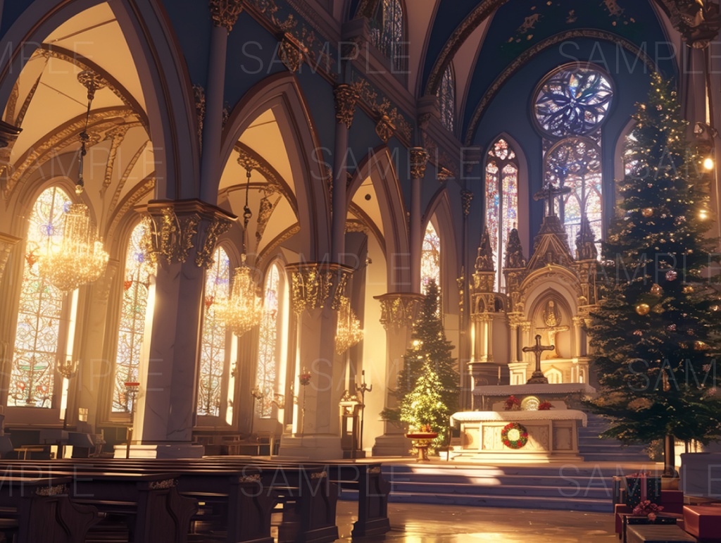 【TRPG背景素材】教会 クリスマス ver. 20枚パック