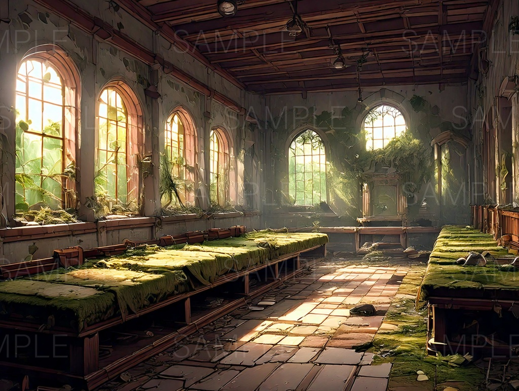 【TRPG背景素材】廃墟の大聖堂 50枚パック