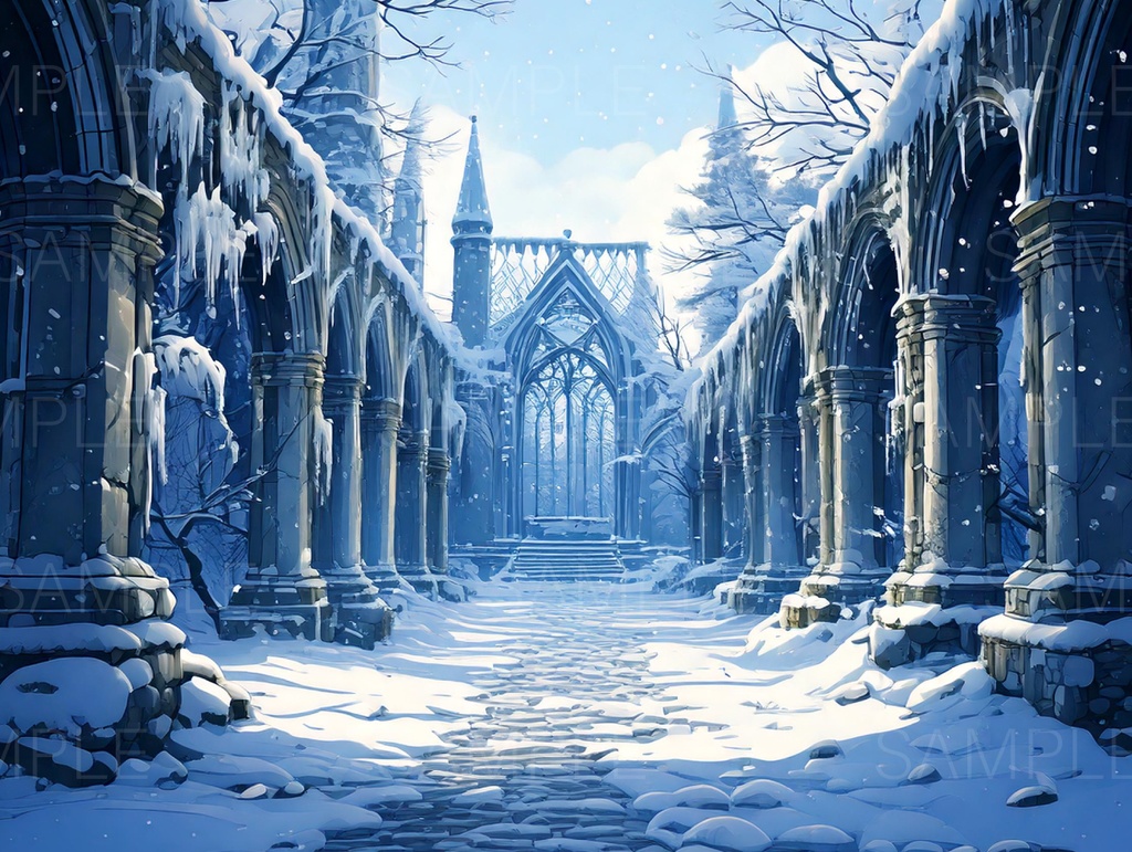 【TRPG背景素材】廃墟の大聖堂 50枚パック