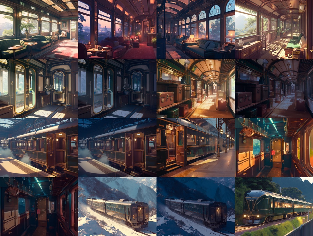 【TRPG背景素材】豪華寝台列車 53枚パック