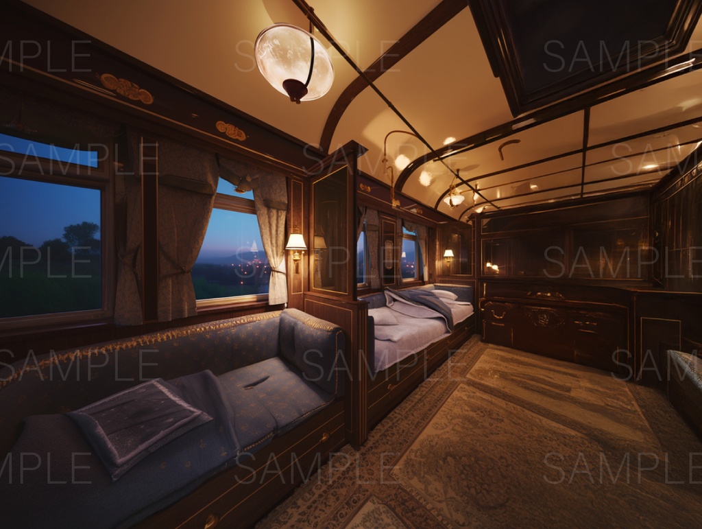 【TRPG背景素材】豪華寝台列車 53枚パック