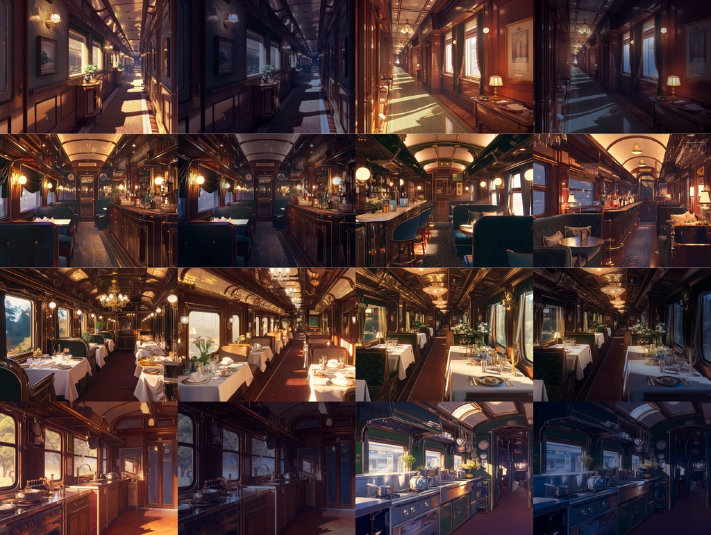 【TRPG背景素材】豪華寝台列車 53枚パック