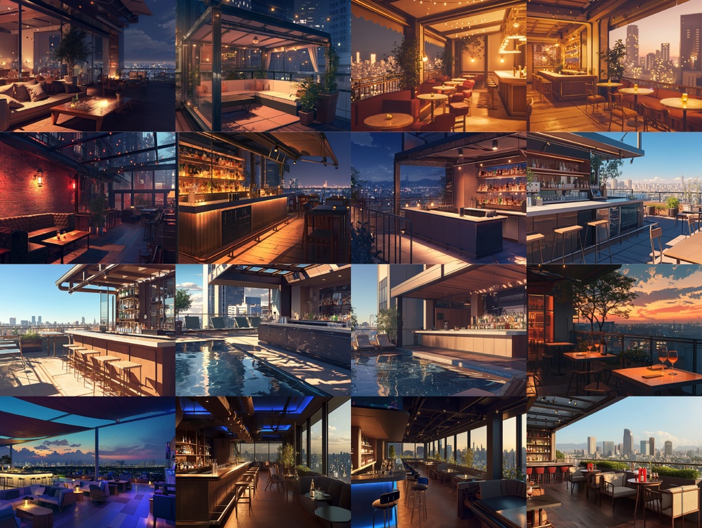 【背景素材】ルーフトップバー 25枚パック