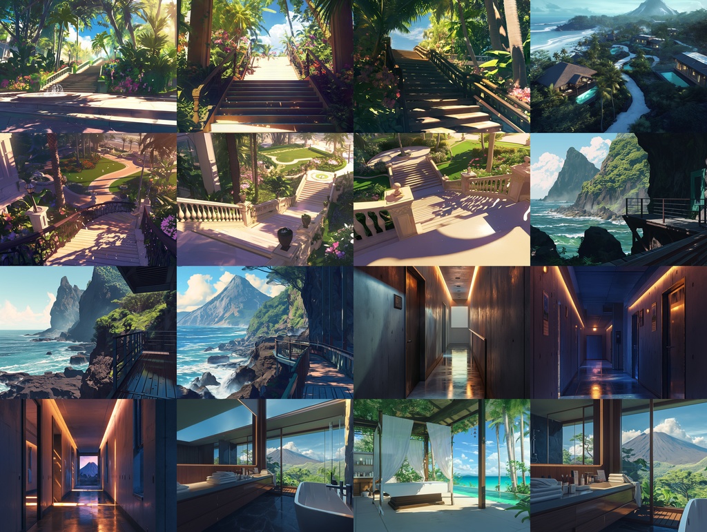 【TRPG背景素材】南国リゾートホテル 107枚パック