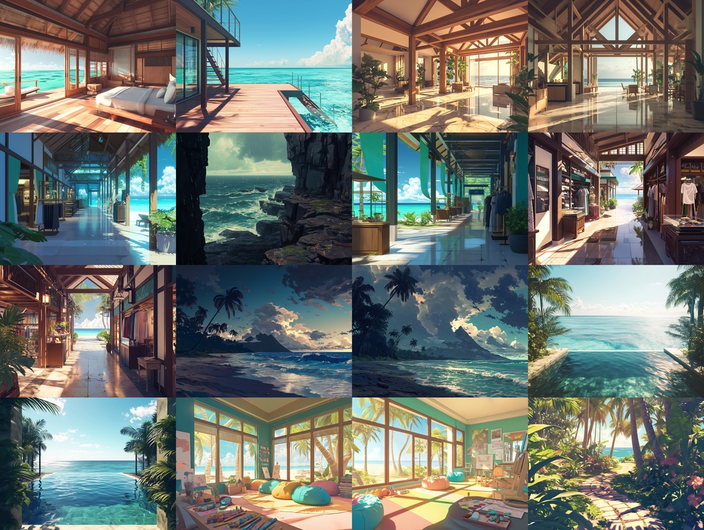 【TRPG背景素材】南国リゾートホテル 107枚パック