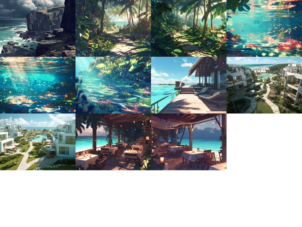【TRPG背景素材】南国リゾートホテル 107枚パック