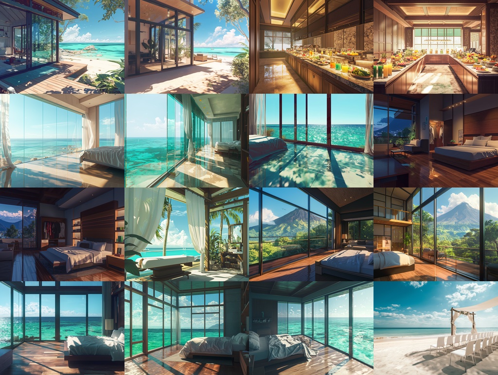 【TRPG背景素材】南国リゾートホテル 107枚パック