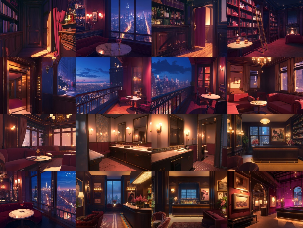 【TRPG背景素材】ニューヨーク 会員制BAR 70枚パック