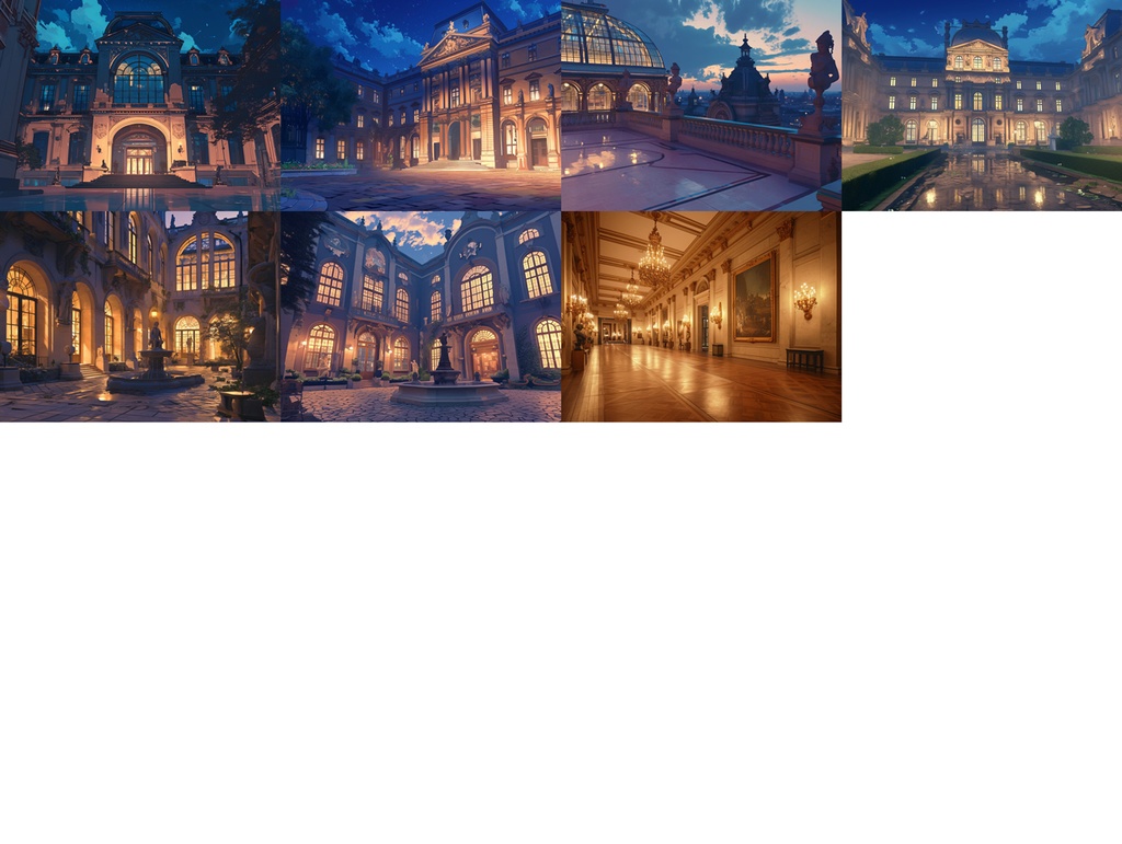 【TRPG背景素材】夜の美術館 55点|Night Museum