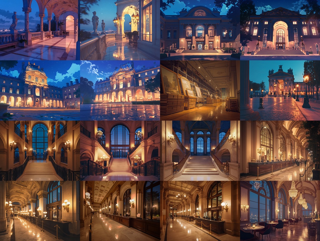 【TRPG背景素材】夜の美術館 55点|Night Museum