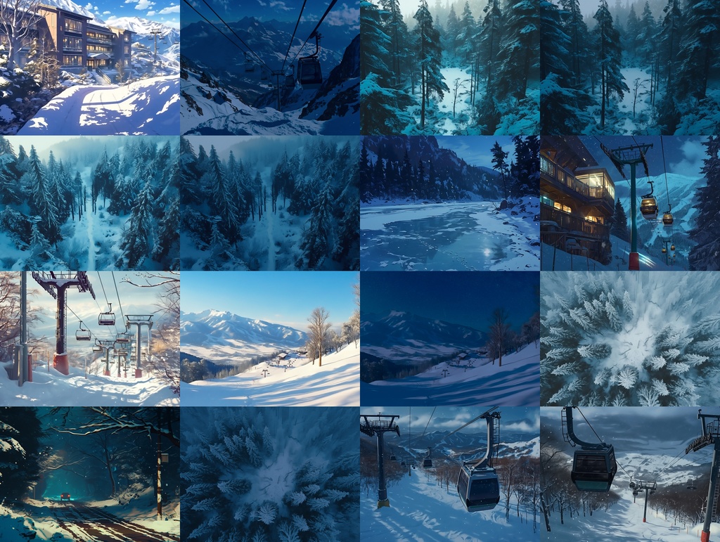 【背景126枚】雪山の高級ホテル・コテージ・スキー場|Ski resort