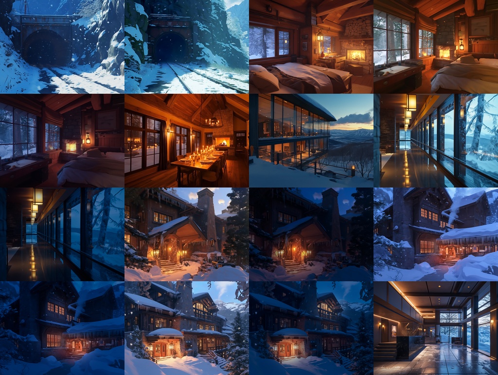 【背景126枚】雪山の高級ホテル・コテージ・スキー場|Ski resort