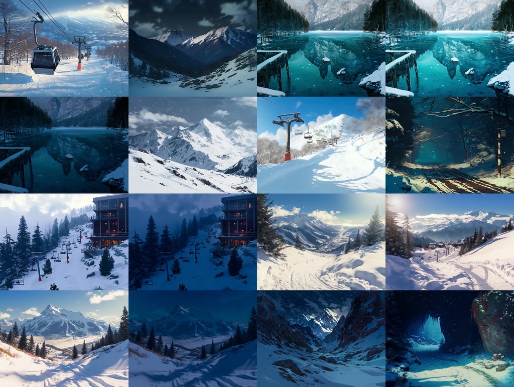 【背景126枚】雪山の高級ホテル・コテージ・スキー場|Ski resort