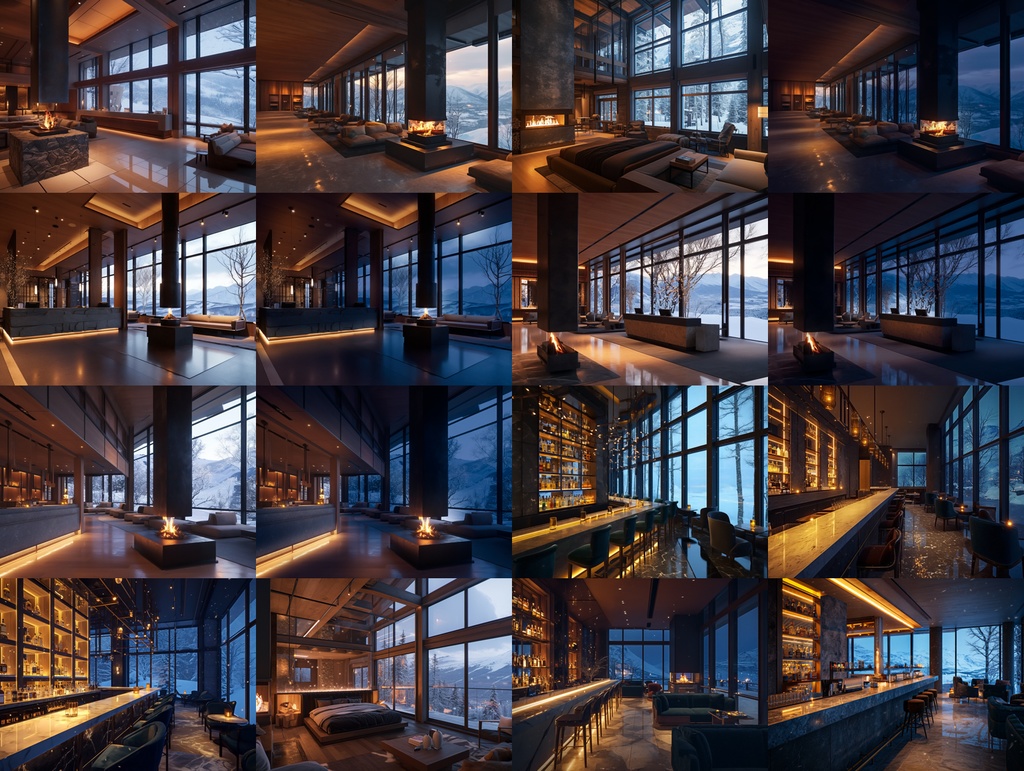 【背景126枚】雪山の高級ホテル・コテージ・スキー場|Ski resort