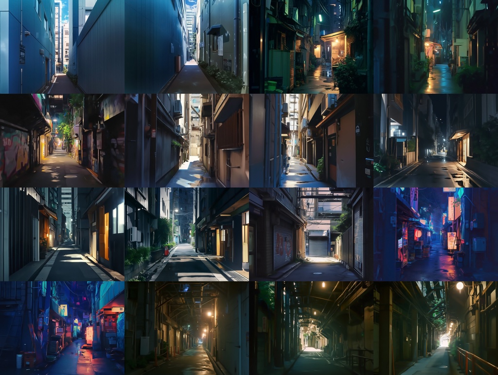 【背景57枚】都会の路地裏|Urban back alley